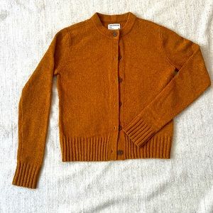 Frank and Oak cardigan in cinnamon brown. Size XS.